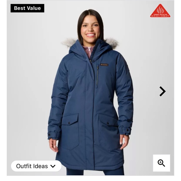 Columbia Women’s Suttle mountain navy long insulated jacket size 2X - Picture 1 of 13